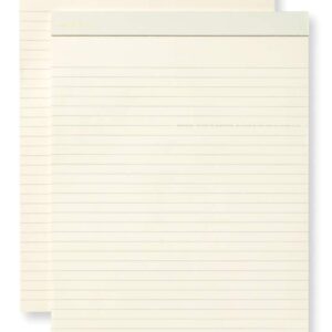 Kate Spade New York Notepad Folio Refill Set of 2, Letter Size Pads with 50 Lined Sheets Each, Cream