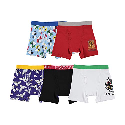 Warner Brothers Boys' Little Harry Potter Underwear Multipacks, HP 5pk Cotton Bxrbr, 4