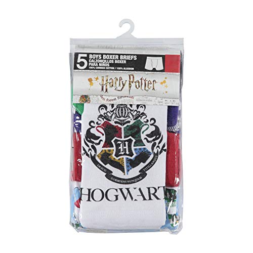 Warner Brothers Boys' Little Harry Potter Underwear Multipacks, HP 5pk Cotton Bxrbr, 4