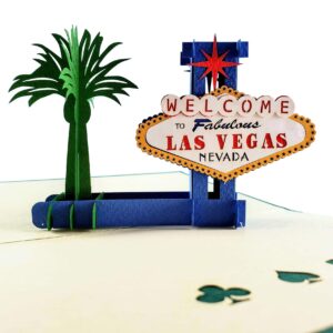 iGifts And Cards Las Vegas 3D Pop Up Greeting Card - Lady Luck, Gambling, Money, Fun, Iconic, Half-Fold, Special Occasion, Thank You, Mother's & Father's Day, Just Because, Happy Birthday