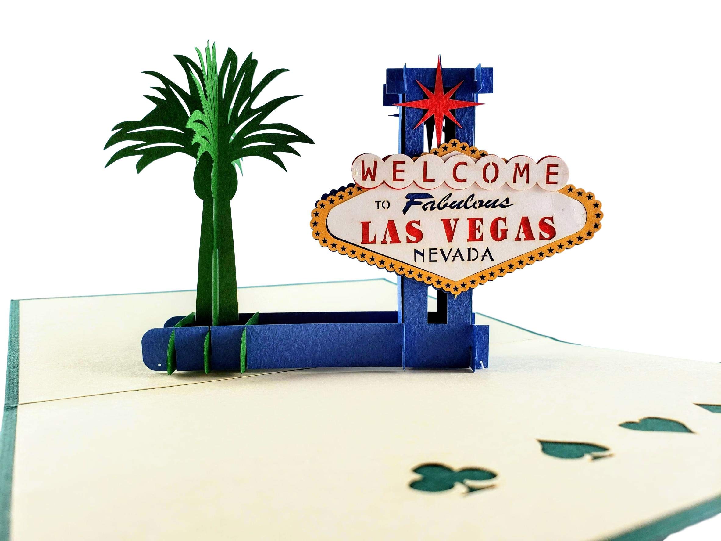 iGifts And Cards Las Vegas 3D Pop Up Greeting Card - Lady Luck, Gambling, Money, Fun, Iconic, Half-Fold, Special Occasion, Thank You, Mother's & Father's Day, Just Because, Happy Birthday