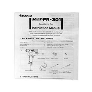Hakko FR301-03/P Portable Desoldering Tool with Precise Temperature Control °F /°C