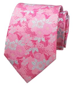 elfeves men's women boys pink white small designer jacquard silk tie formal self necktie