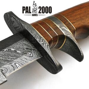 PAL 2000 KNIVES HUN-9157 Handmade Damascus Steel 15 Inches Knife With Sheath Twist Pattern