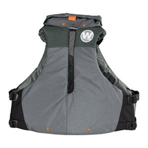 Wilderness Systems Fisher Kayaking Life Jacket | Easy Access Zippered Pockets Zippered Pockets | USCG Approved PFD - UL Type 5 Paddle Sports Life Vest | Large/X-Large, Gray (8070135)