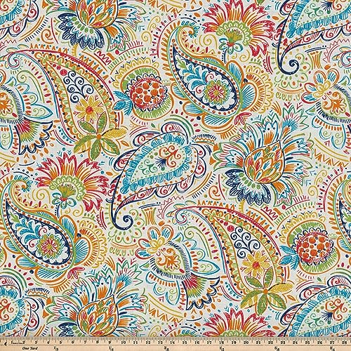 Pillow Perfect Paisley Indoor/Outdoor Chairpad with Ties, Reversible, Tufted, Weather, and Fade Resistant, 15.5" x 16", Blue/Green Gilford, 2 Count