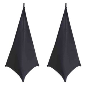 on-stage ssa100 speaker/lighting stand skirt, 2-pieces (black)