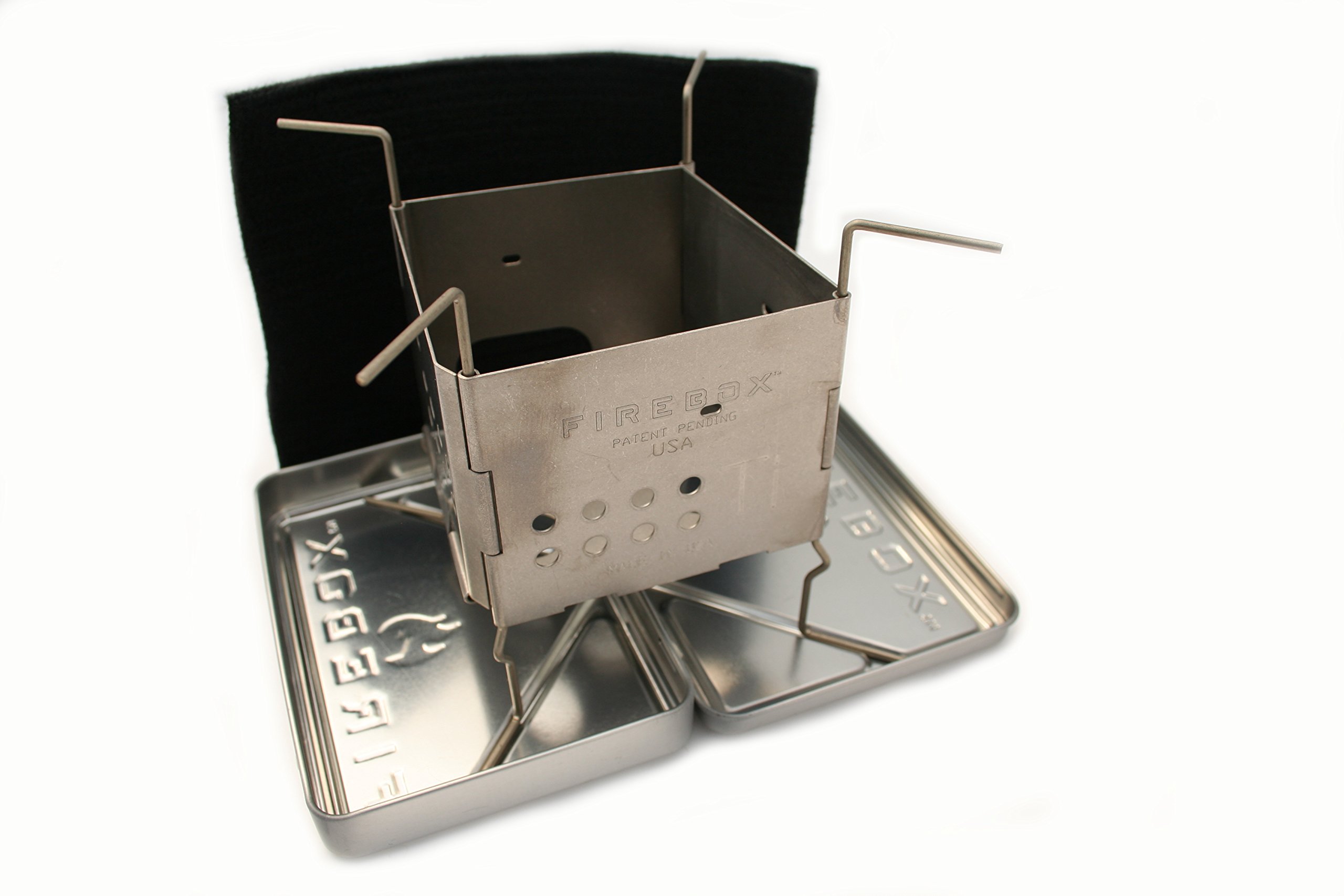 Firebox Ultralight Titanium Nano Stove G2 + X-Case Kit - Wood Burning/Multi Fuel - Folding Camp/Bushcraft