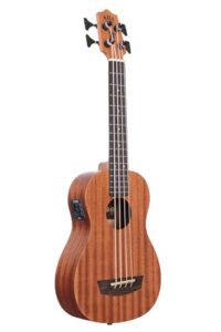 kala brand music co., 4-string ukulele, natural, ubass wndr-fs