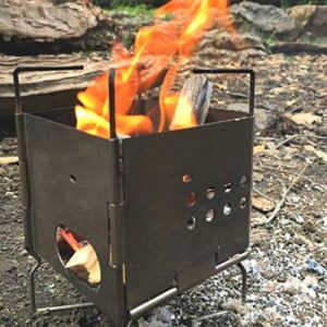 Firebox Stainless Steel Nano Stove G2 + X-Case Kit - Wood Burning/Multi Fuel - Folding Camp/Bushcraft