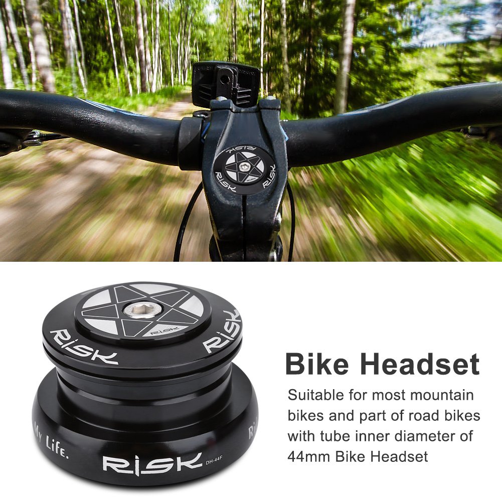 Bike Headset, Aluminium Alloy Mountain and Road Headset for 44mm Straight Tube Frame 44Mm Headset Stradapter