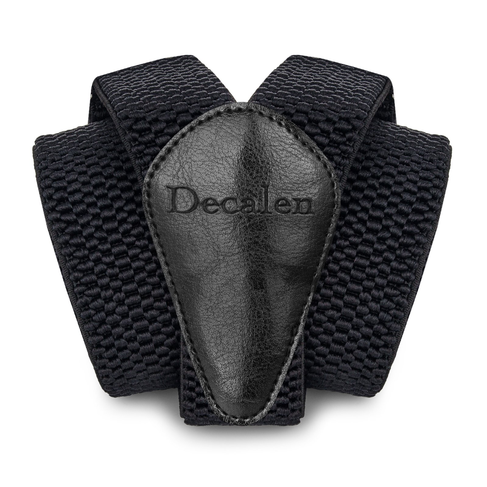 Decalen Mens Suspenders with Very Strong Clips Heavy Duty Braces One Size Fits All Big and Tall Wide Adjustable and Elastic Y Shape (Black)