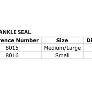 Gear Up Guide Cone/Conical Shape Latex Ankle Seal Trimmable, Small 4.5" - 7.25" Suit Dimension