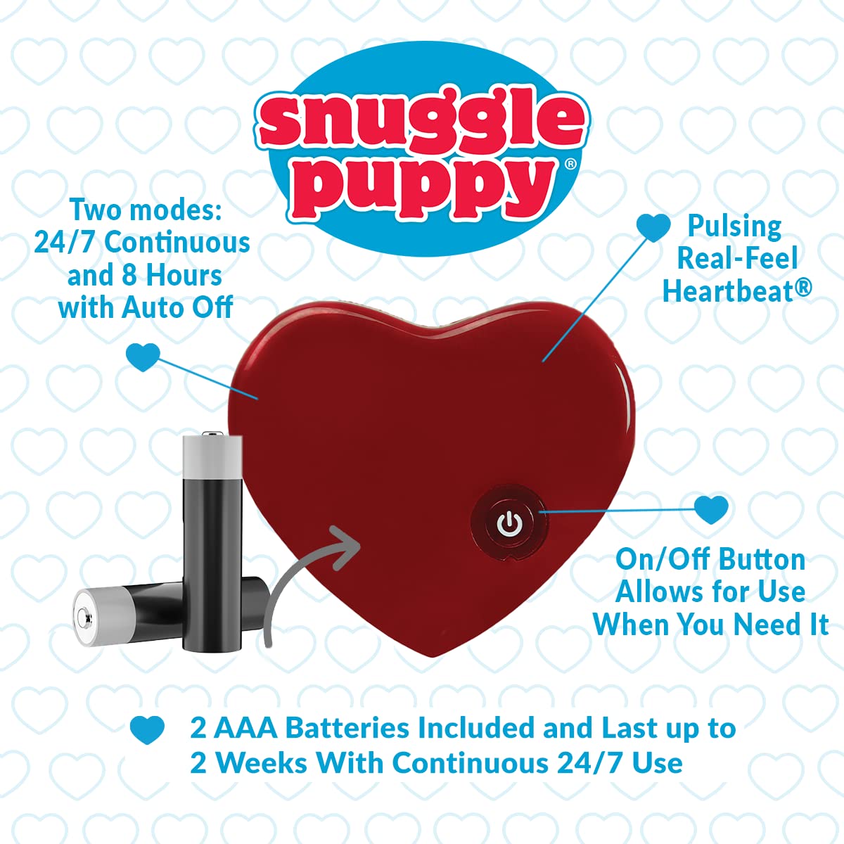 Original Snuggle Puppy Starter Kit with Snuggle Puppy Included. Starter Kit for Anxiety Relief and Calming Aid. Biscuit Coloured Puppy Included and Blue Toy.