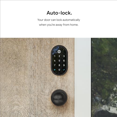 Google Nest x Yale Lock - Tamper-Proof Smart Lock for Keyless Entry - Keypad Deadbolt Lock for Front Door - Oil Rubbed Bronze