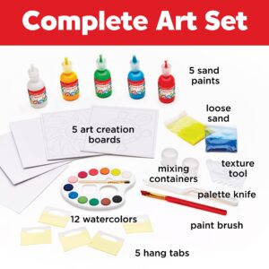 Faber-Castell 3D Sand Painting Kit for Kids: Create 5 Sand Art Pictures, DIY Arts and Crafts for Kids Ages 6-8+, Art Projects and Gifts for Girls and Boys, Red, Yellow, Green, Blue and White