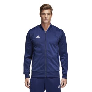 adidas men's condivo 18 polyester jacket dark blue/white x-small