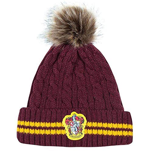 Cinereplicas - Harry Potter - Pom Pom Beanie - Officially licensed - Gryffindor - Red & Yellow