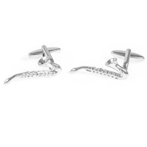 MRCUFF Saxophone Sax Music Pair of Cufflinks in Presentation Gift Box & Polishing Cloth