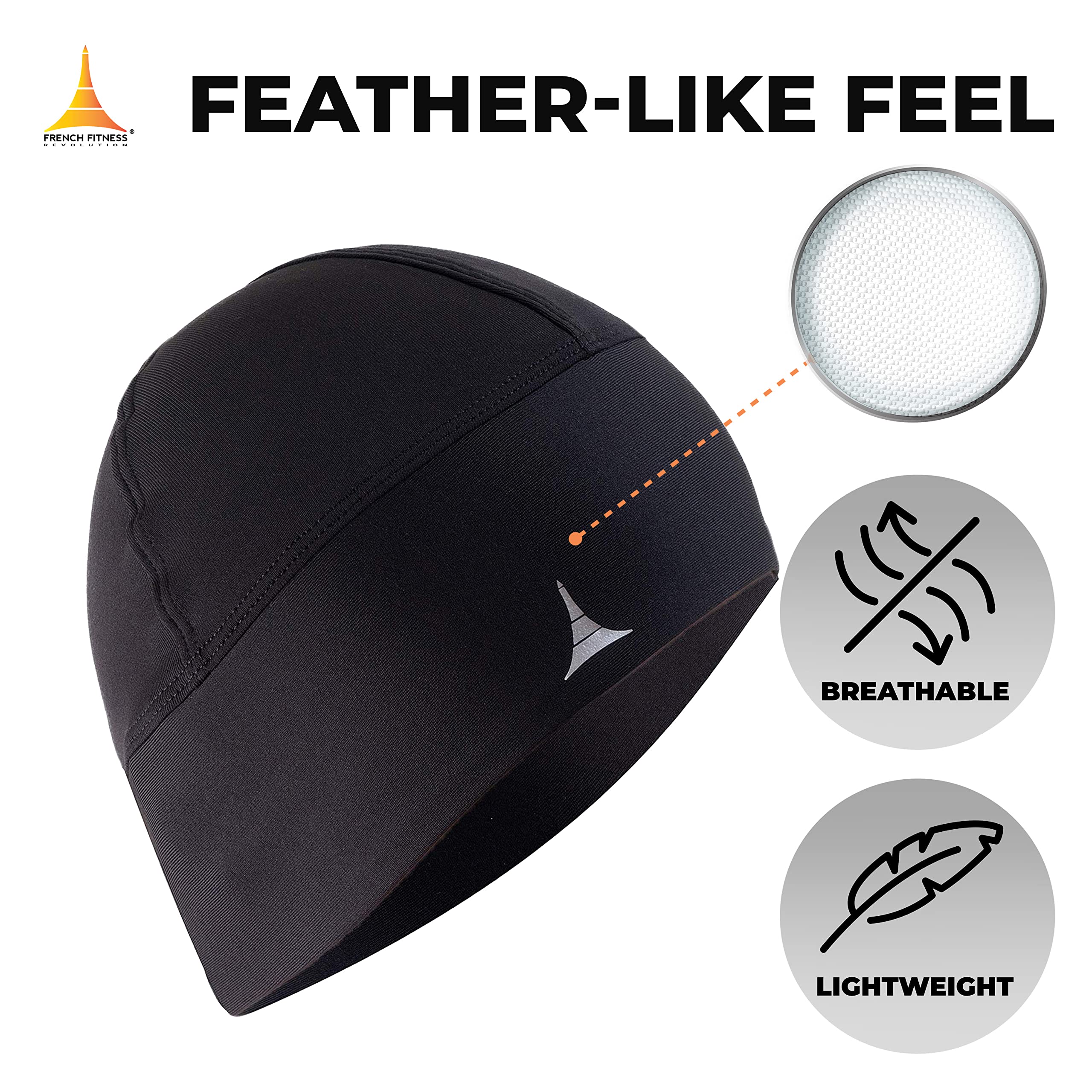 Helmet Liner Sweat Wicking Skull Cap Beanie. Ultimate Performance Moisture Wicking. Fits Under Helmets