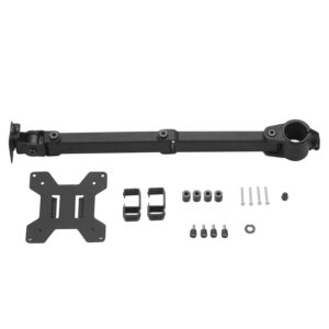 WALI Single Monitor Arm, Fully Adjustable Pole Mount Bracket for WALI Monitor Mounting System (001ARM), Black