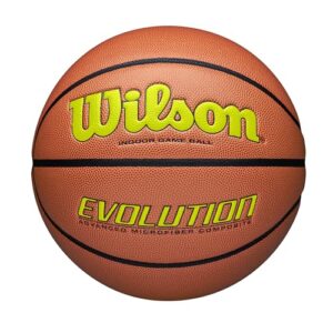 wilson evolution game basketball, yellow, intermediate size - 28.5"