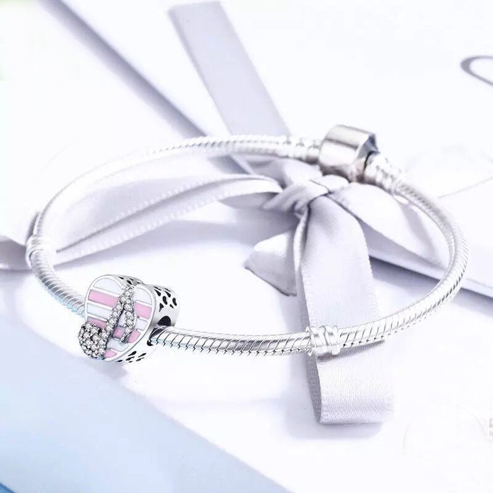 Musical Note Charm 925 Sterling Silver Love Music Charm Beads for 3mm Charms Bracelet & Necklace