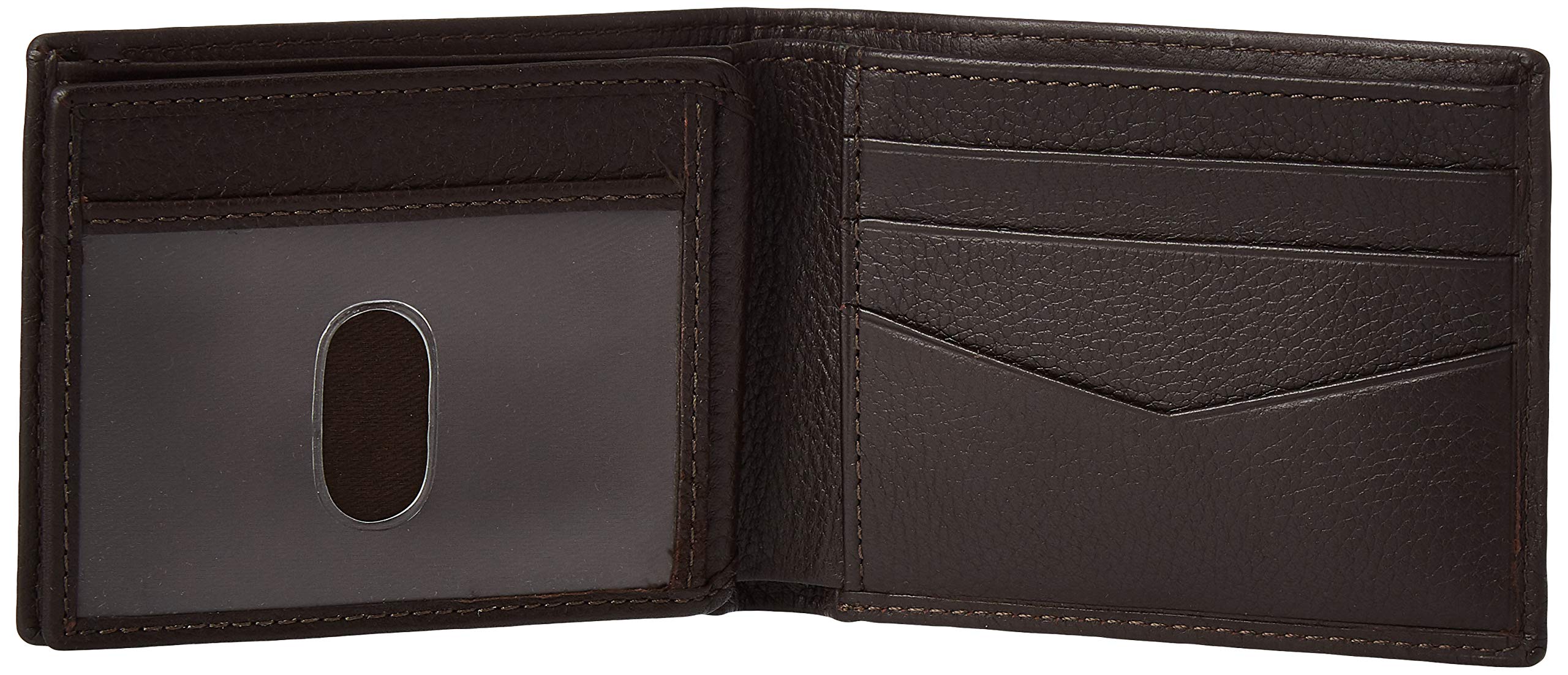 Fossil Men's Wilder Leather Bifold Wallet, Dark Brown