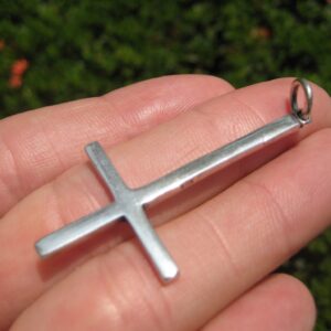 Himalayan Treasures 925 Silver Extra Large Petrine Saint Peter's Inverted Cross Satanic Pendant A20