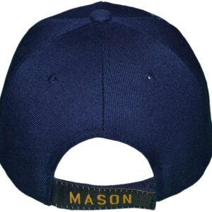 USA Headwear Freemason Embroidered Mason Lodge Baseball Cap Hat, Navy, Adjustable