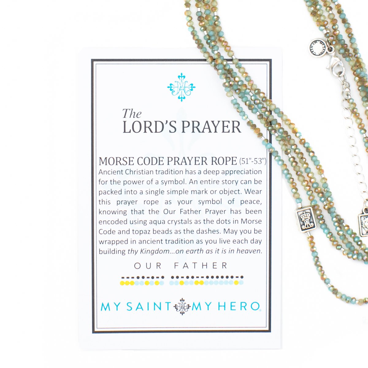 My Saint My Hero The Lord's Prayer Morse Code Prayer Rope