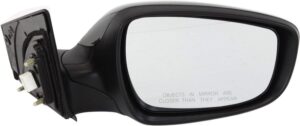 kool vue passenger side power heated mirror for hyundai elantra 2011-2013 without signal light paintable sedan, usa built vehicle