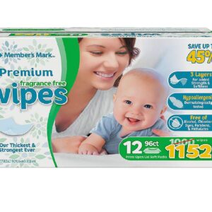 Member's Mark Premium Fragrance Free Baby Wipes (1152 ct.)