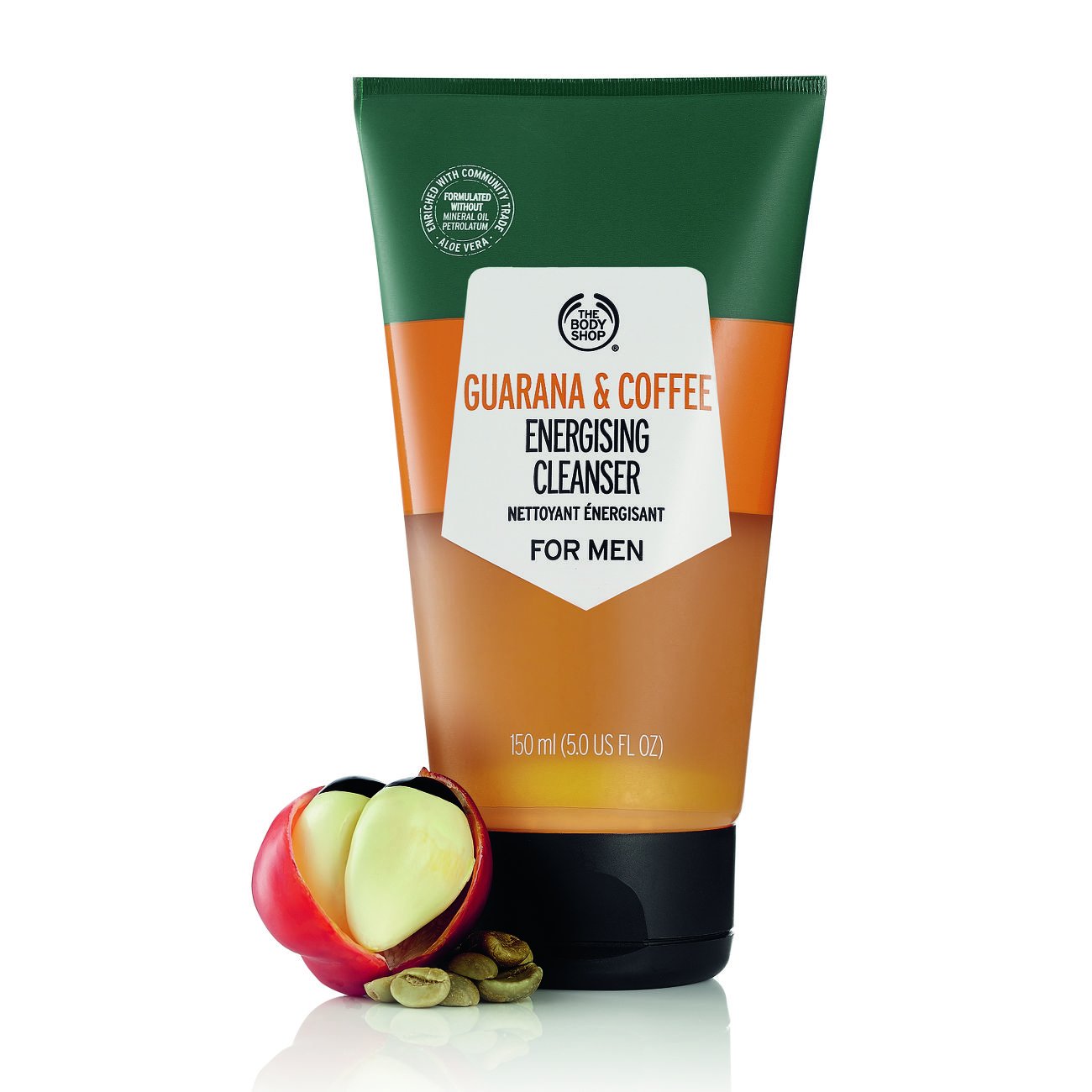 The Body Shop Guarana and Coffee Energizing Cleanser For Men, 5 Fl Oz (Vegan)