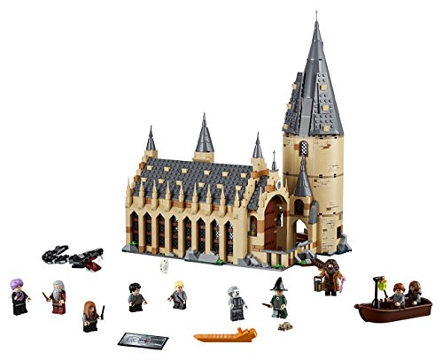 LEGO Harry Potter Hogwarts Great Hall 75954 Building Kit and Magic Castle Toy, Fantasy Creatures, Hermione Granger, Draco Malfoy and Hagrid (878 Pieces)