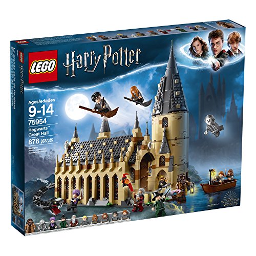 LEGO Harry Potter Hogwarts Great Hall 75954 Building Kit and Magic Castle Toy, Fantasy Creatures, Hermione Granger, Draco Malfoy and Hagrid (878 Pieces)