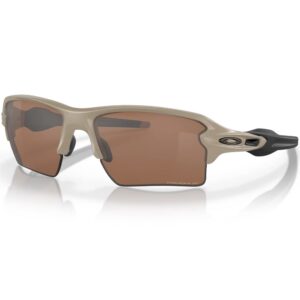 oakley men's oo9188 flak 2.0 xl rectangular sunglasses, (84) desert tan/prizm tungsten polar, 59 mm