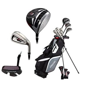 14 Piece Men's All Graphite Senior Complete Golf Clubs Package Set Titanium Driver, Fairway, Hybrid, S.S. 5-PW Irons, Putter, Stand Bag - A Flex SHAFTS