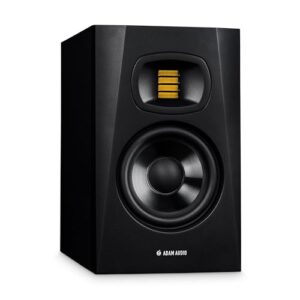 adam audio t5v studio monitor for recording, mixing and mastering, studio quality sound (single)