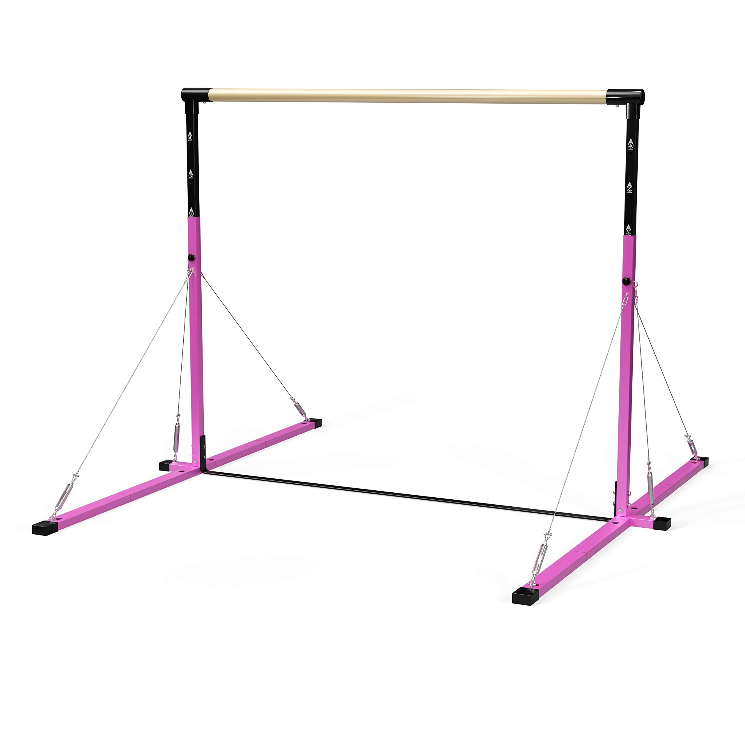 Pro Gen 4 Adjustable Kip Bar from Pro Model with Stainless Steel Cable Supports Horizontal Bar Gymnastics Equipment