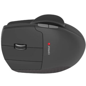 Contour Design Unimouse Left-Hand Mouse Wired - Wired Ergonomic Mouse for Laptop and Desktop Computer Use - 2.4GHz Fully Adjustable Mouse - Mac & PC Compatible