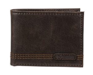 columbia men's leather extra capacity slimfold wallet