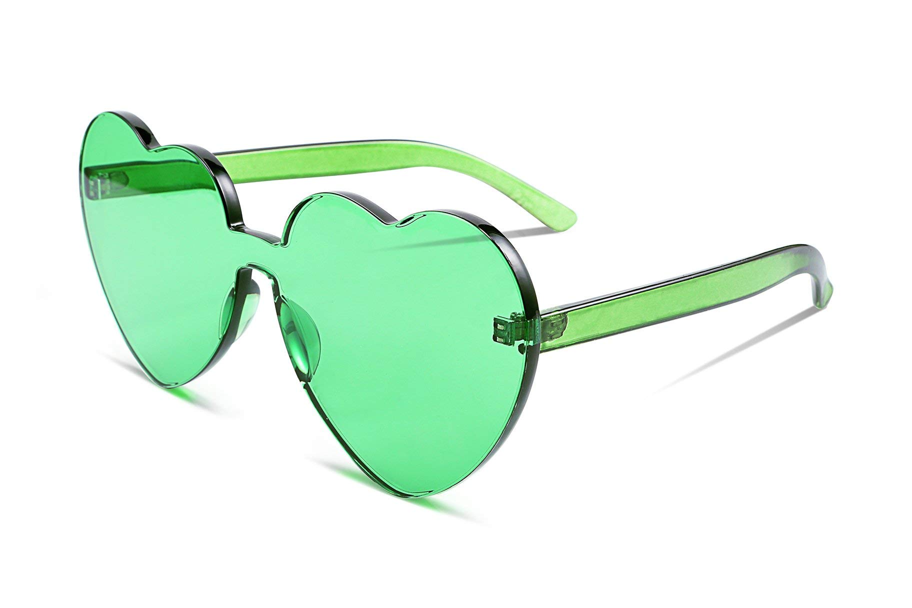 FEISEDY Thick Heart Sunglasses Rimless Heart Shaped Sun Glasses Women Fashion Love Glasses B2419