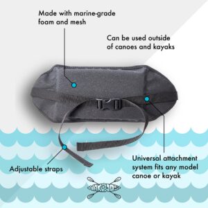 Yakpads Lumbar Cushioned Seat Pad, Gel Seat Pad for Kayaks, Portable Seat Cushion for Outdoor Watersports and Recreation - Cascade Creek (Lumbar)