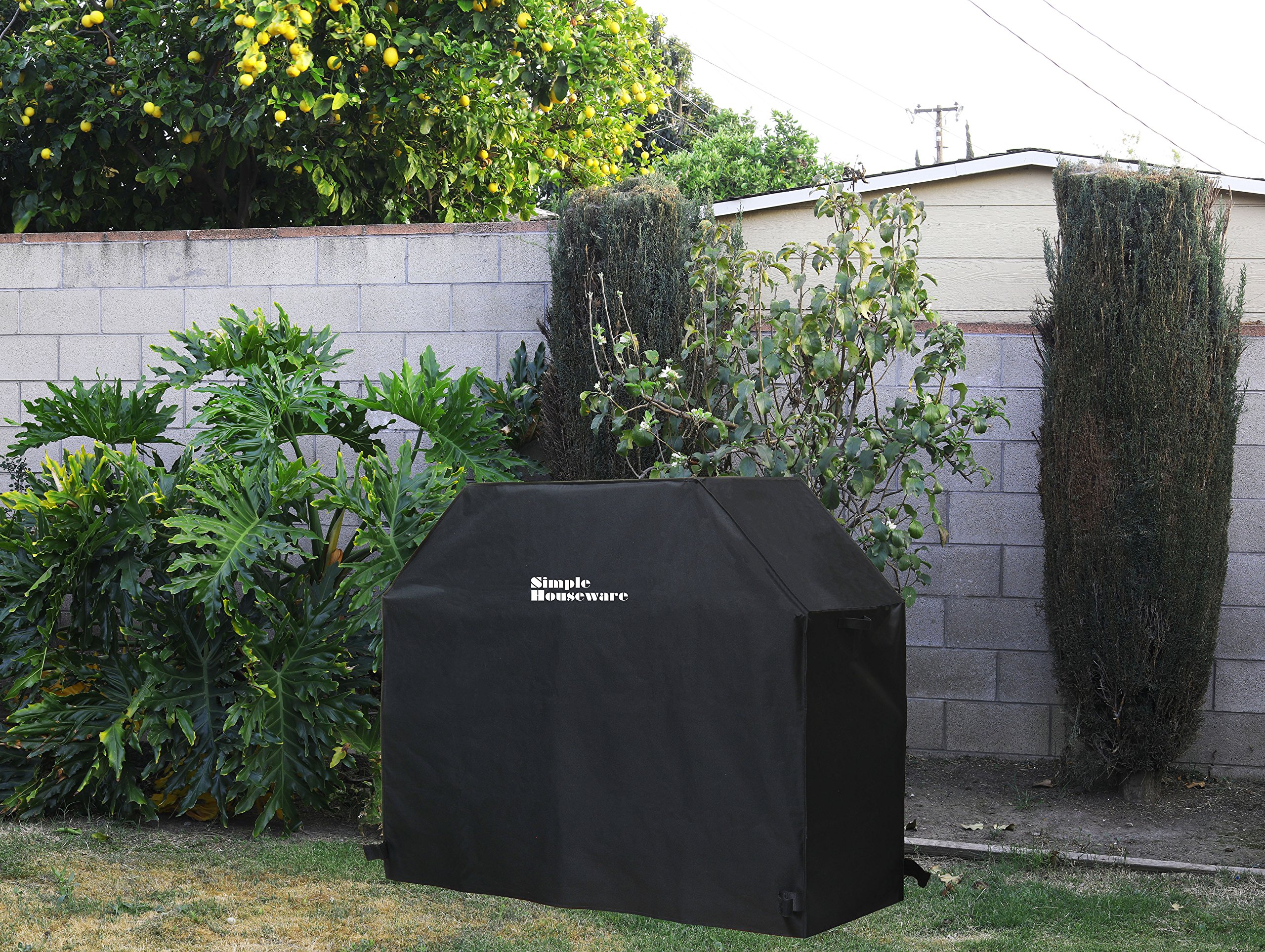 Simple Houseware 58-inch Waterproof Heavy Duty Gas BBQ Grill Cover, Weather-Resistant Polyester