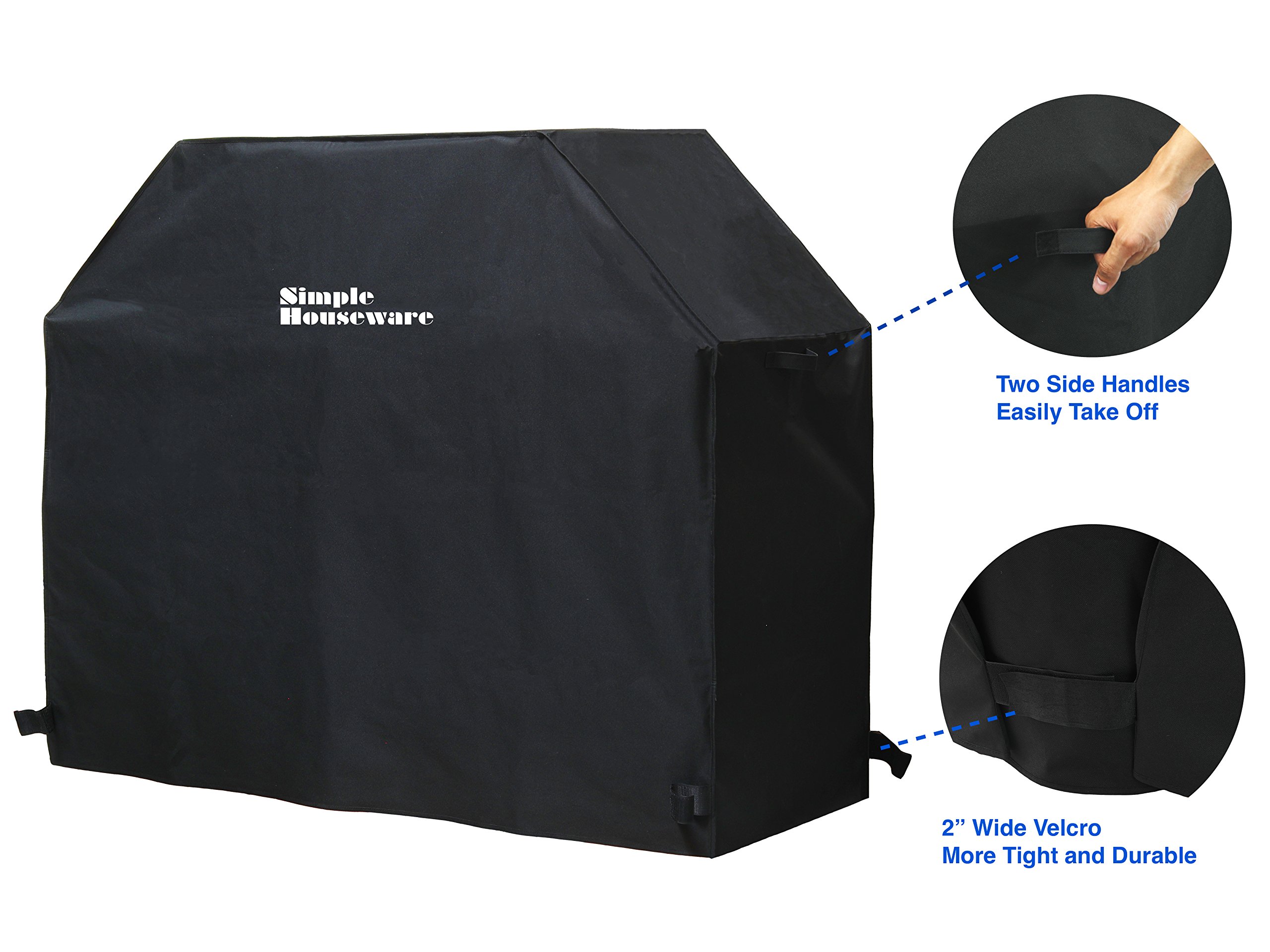 Simple Houseware 58-inch Waterproof Heavy Duty Gas BBQ Grill Cover, Weather-Resistant Polyester