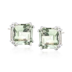 ross-simons 9.00 ct. t.w. prasiolite earrings in sterling silver