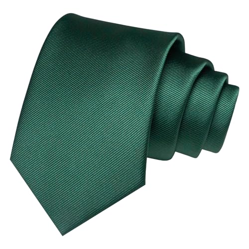 JEMYGINS Green Formal Necktie and Pocket Square, Hankerchief and Tie Bar Clip Sets for Men