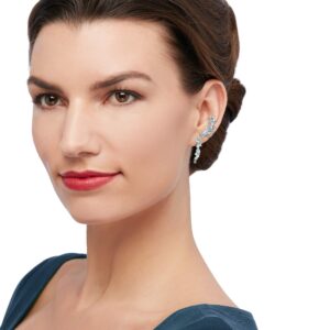 Ross-Simons Gemstone Ear Climber Earrings in Sterling Silver