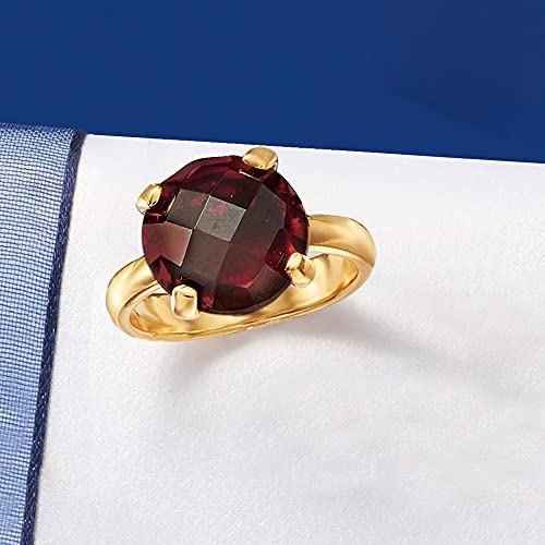 Ross-Simons 5.75 Carat Garnet Ring in 18kt Gold Over Sterling. Size 7